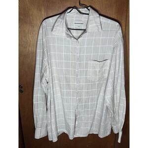 Pronto Uomo XLT Multicolor Windowpane Plaid Long Sleeve Casual Men's Shirt